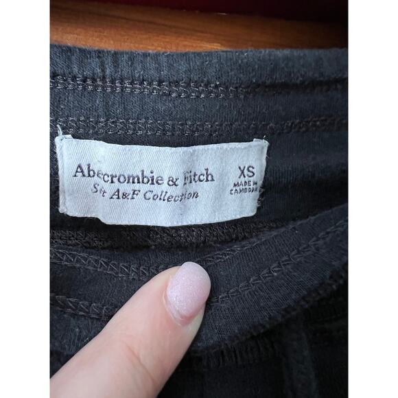 Abercrombie & Fitch Women's Spell Out Jogger Sweatpants Drawstring Black Size XS - Picture 4 of 7